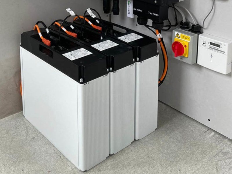 Solar panels on homestead roof for battery charging system